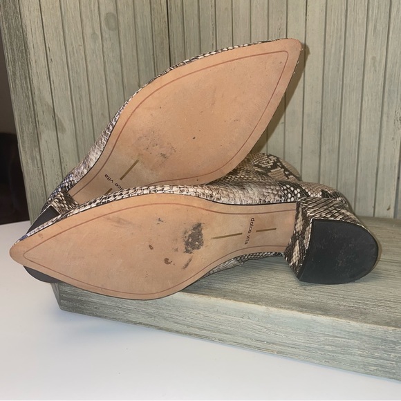 Flawless Dolce Vita Snakeskin Pointed Toe Boots 8 - Picture 7 of 10